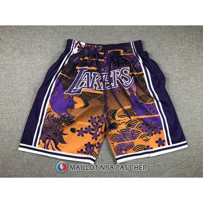 Short Los Angeles Lakers Lunar New Year Mitchell & Ness Just Don Jaune